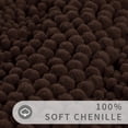thumbnail image 2 of U Shaped Toilet Bath Rug, Luxury Chenille Contour Mat for Bathroom, Soft Comfortable Shaggy Commode Rug, Water Absorption, Non-Slip, Extra Thick, Machine Wash, 24 x 24 Inch,Brown, 2 of 6
