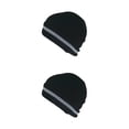 thumbnail image 3 of crativent Skull Caps for Men Reflective Liner Winter Beanie Thermal Multifunction Windproof Coldness for Protection Cycling Skiing Black 2Set, 3 of 6