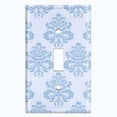 thumbnail image 2 of Metal Light Switch Plate Outlet Cover (Damask Blue - Single Toggle), 2 of 2