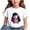White, variant on Print Girls Soft and Stretchy Round Neck Short Sleeve T-Shirt Kids Clothes Clothes Girls Clothes Bs