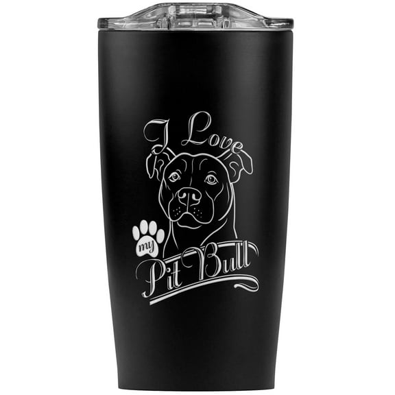 I Love My Pit Bull Stainless Steel 20 oz Travel Tumbler, Vacuum Insulated & Double Wall with Leakproof Sliding Lid | Great for Coffee/Hot Drinks and Cold Beverages