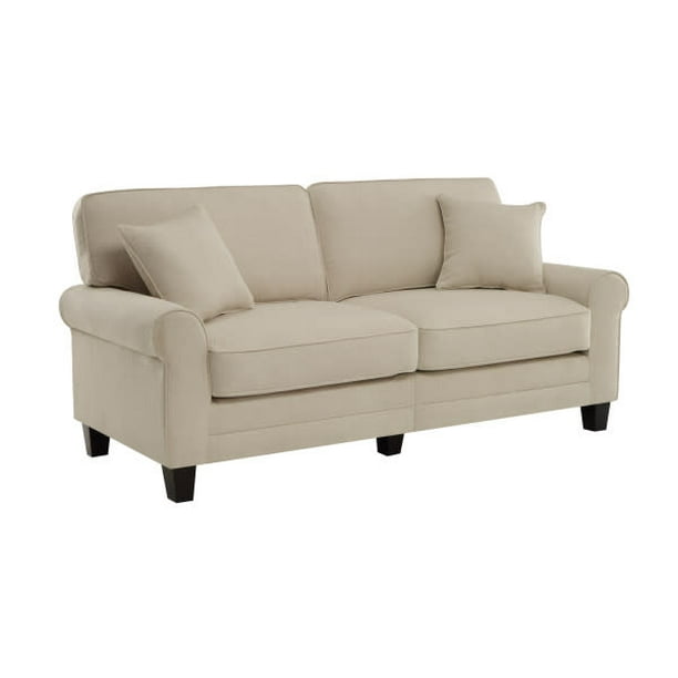 Serta Copenhagen Traditional Rolled Arm 78-inch Sofa, Buckwheat Beige ...