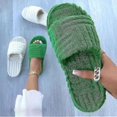 thumbnail image 3 of Towelling Slider Slippers For Women Girls Slip-on P Shoes Hold, 3 of 5