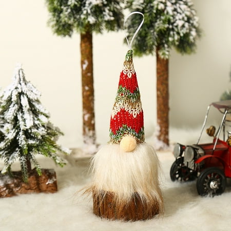 

Yyeselk Christmas Tree Pendant Small Night Light Dwarf Faceless Doll Elderly Man With Light Goblin Pendant Illuminated Christmas Tree Pendant