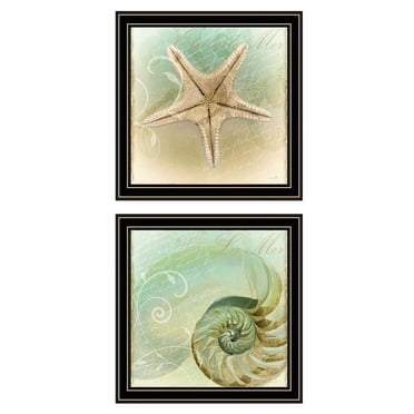 The Sea I & Sea II by Sophie 6 Print Wall Art Wood Multi-Color