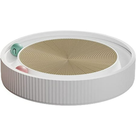 PEACNNG Cat Scratcher with Ball Turntable Cat Toy Cat Track Interactive Cat Toys Sunken Bowl Shape Round Scratch Board Sleeping Nest