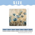 thumbnail image 2 of 14 Inch Wall Clock Battery Operated Square Clock for Office, Kitchen, Outdoor, Living Room,Watercolor Floral Purple Flowers Exquisite, 2 of 4
