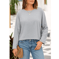 thumbnail image 7 of SOMER Womens Blouses Casual Loose Fit Tops Oversized Long Sleeve Round Neck Drop Shoulder High-Low Tshirts Trendy,2025 Fall, 7 of 7