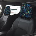 thumbnail image 2 of Kdxio Dinosaur Pattern Print 2 Piece Car Head Rest Covers Set Auto Front/Rear Seats Headrest Cover Universal Fit Most Cars,Sedan, SUV, 2 of 9