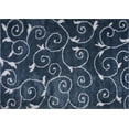 thumbnail image 1 of Ladole Rugs Shaggy Rabat Abstract Pattern Sustainable Spirals Style Indoor Big Runner Rug in Blue White, 3x10 (2'7" x 9'10", 80cm x 300cm), 1 of 5