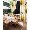 thumbnail image 5 of nqOlkjepod Outdoor Curtains for Patio Waterproof, Spring Bees Outdoor Privacy Panels Grommet, Sunflower White Vintage Botanical Art Blackout Outside Curtains for Porch/Cabana 54"x108", 1 Panel, 5 of 8