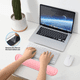thumbnail image 5 of Protector de muñeca para teclado de espuma viscoelástica ultrafina Almohadilla ergonómica de gel suave adecuada para computadora, computadora portátil, oficina, juegos, mecanografíaRosa, 5 of 5