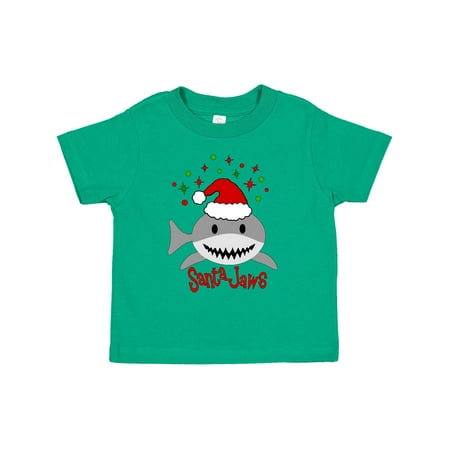 

Inktastic Santa Jaws Cute Christmas Shark in Santa Hat Boys or Girls Toddler T-Shirt