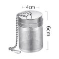 thumbnail image 5 of AFQH Floating Stainless Steel Mesh Tea Infuser Oval Loose Leaf Tea Steeper Soups Oil Spice Herb Tea Strainer Holders Filter for Kitchen Cooking Office Home Supplies, 5 of 7