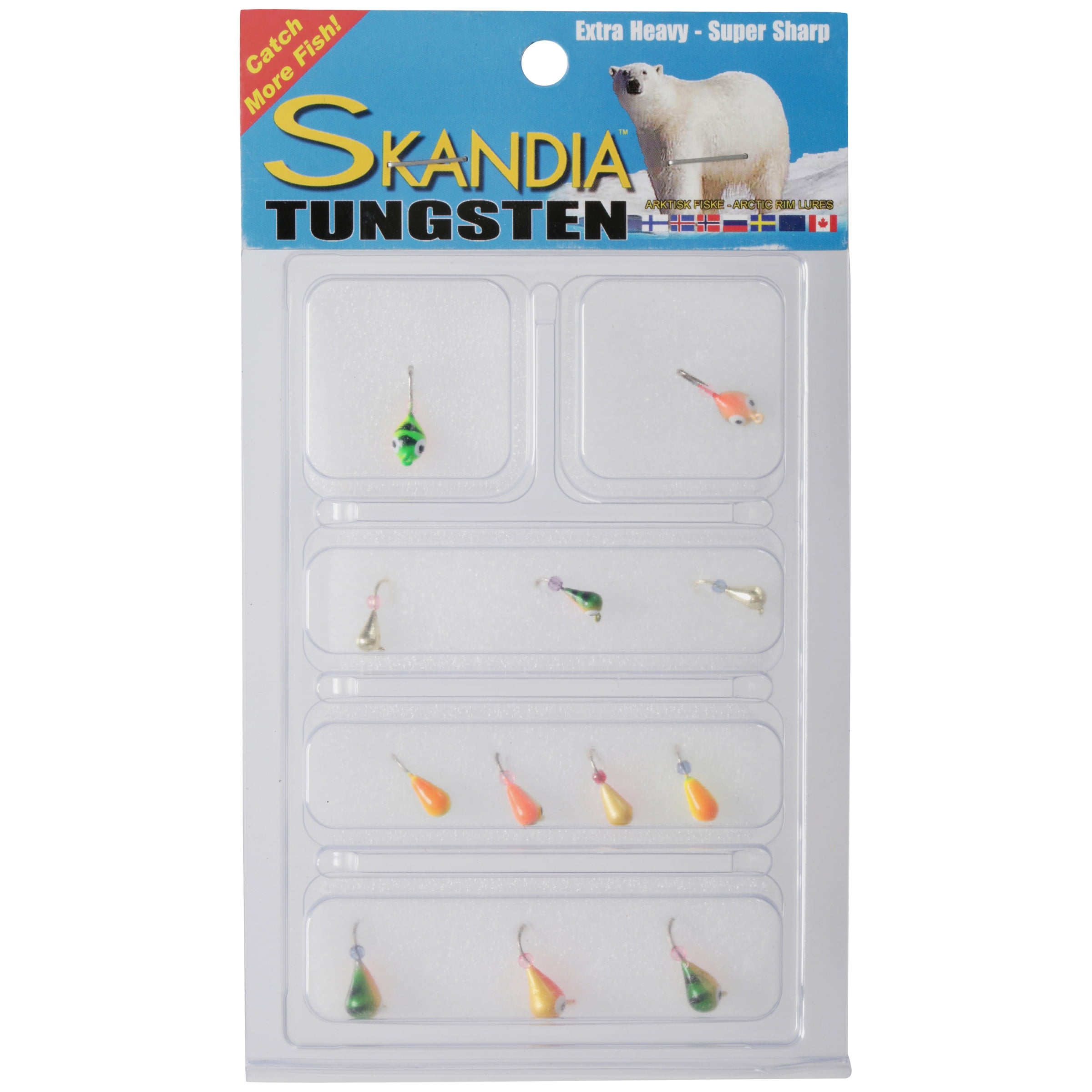 K & E Tackle Skandia Tungsten Shrimp Fly Fishing Lure Kit, 4-Pack