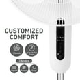 thumbnail image 5 of Holmes 16" Digital Stand Fan, 3-Speed, 3 Modes, Oscillating, Timer, Remote, White, 5 of 11