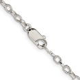 thumbnail image 3 of Diamond2Deal 925 Sterling Silver 3mm Fancy Patterned Rolo Chain Necklace for Women 16", 3 of 6