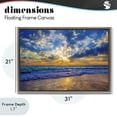 thumbnail image 4 of Stupell Industries Tropical Golden Blue Sun Ray On Beach Brown Floating Frame Canvas Art, 31 x 21, by Eszra Tanner, 4 of 8