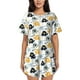 thumbnail image 1 of Balery Cute Elephant Conjunto de Pijama para Mujer con Estampado, Dos Piezas de Manga Corta y Shorts, Ropa de Dormir Suave con Cuello Redondo y Bolsillos-Large, 1 of 6