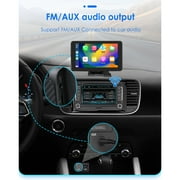 GPS Navigation Apple Carplay AUX FM Car Radio Stereo Head Unit 7 Touchscreen 360° Adjustable Portable Mirror Link Android Auto Monitor Player