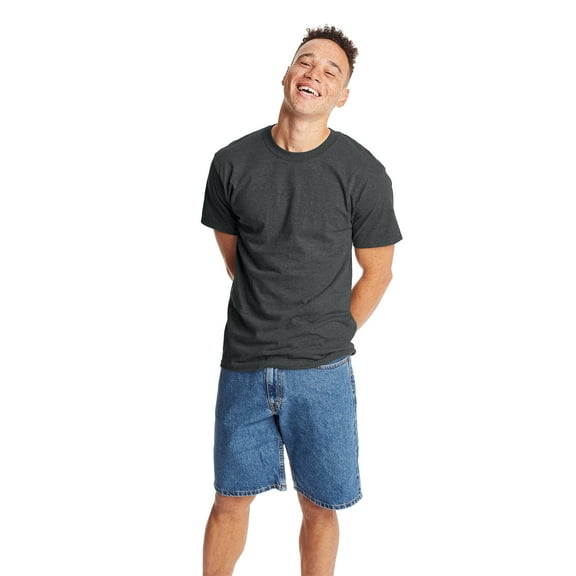 Hanes Men's and Big Men's Beefy-T Crew Neck Short Sleeve T-Shirt, Up To 6XL