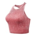thumbnail image 5 of Sports Bras for Women Scoop Neck Racerback Seamless Push Up Bra Workout Gym Yoga Crop Tank Top, 5 of 5