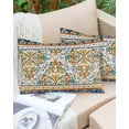 thumbnail image 6 of Boho Geometric Throw Pillow Cover, Rustic Türkiye Floral Art Texture Rectangle Decorative Pillow Case Protector Soft Cushion Cover Lumbar Pillowcase for Couch Sofa Bedroom Car Chair Decor 12x20 Inch, 6 of 8