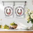 thumbnail image 3 of Pink Roses Kitchen Towels Set of 1, Spring Horseshoes Floral Leaves Gray Wood Absorbent Dish Towels for Kitchen, Microfiber Hand Towel, Quick Drying Tea Towel for Cleaning Decorative Dishcloths, 3 of 7