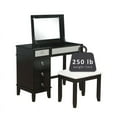 thumbnail image 4 of Linon Eva Wood and Mirrored Vanity Set in Black, 4 of 25