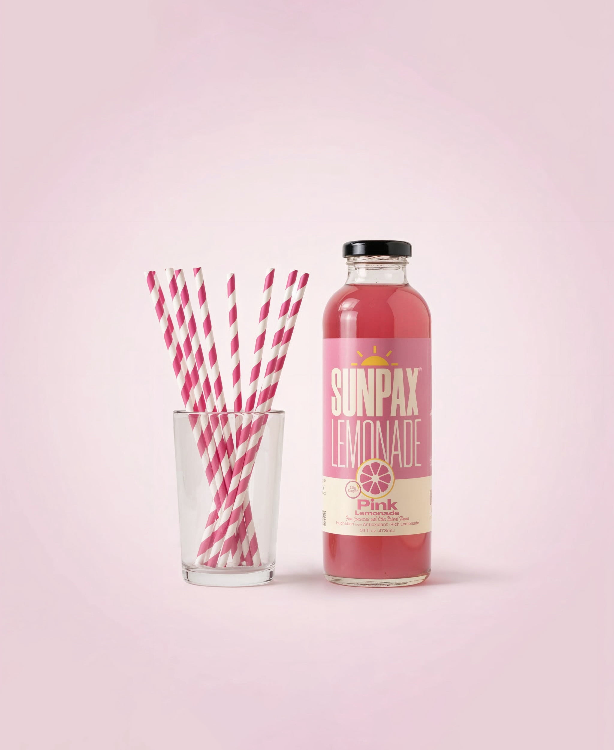 Sunpax Non GMO, All Natural Juice, Pink Lemonade, 16 fl oz