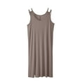 thumbnail image 1 of Timegard Chemise de Nuit Sans Manches pour Femmes, Col Rond, Fente Latérale, Robe de Maison Ample et Douce, Robe de Nuit Décontractée, 1 of 5