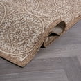 thumbnail image 5 of World Rug Gallery Transitional Floral Circles Textured Flat Weave Indoor/Outdoor Area Rug - BROWN 7'10"X10', 5 of 9