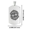 thumbnail image 2 of Stainless Steel Tribal Pisces Zodiac (Two Fishes) Dog Tag Pendant Necklace, 2 of 3