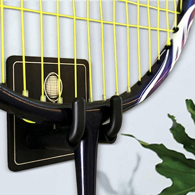 Estante para raquetas de pared,Gancho para raqueta de bádminton,estante para raqueta montado en la pared,Soporte universal para raqueta de tenis de alta resistencia,Estante organizador de