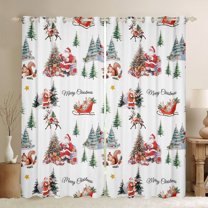 Feelyou Merry Christmas Child Blackout Curtains Set of 2 (52x84 Each), Magic Santa Claus Window Curtains, Cartoon Fairy Tale Curtains and Drapes, Blackout Curtains Home Decor