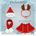 thumbnail image 3 of Disfraz de Navidad Sombrero de Papá Noel y bufanda Ropa para perros grandes Gato Fiesta de mascotas Suministros de cosplay JAMW Sencillez, 3 of 5