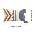 thumbnail image 3 of Bohemian Embroidered Cushion Cover, Velvet Throw Pillow Case With Tassels, Decorative Boho Pillow Cover For Sofa, Bed, Living Room, And Home Decor, 3 of 7