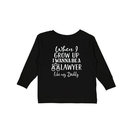 

Inktastic Future Lawyer Like Daddy Gift Toddler Boy or Toddler Girl Long Sleeve T-Shirt