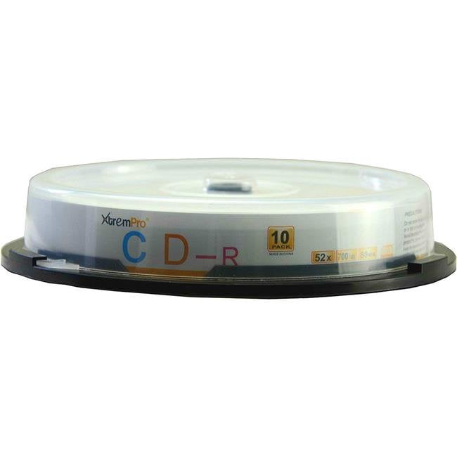 Blank CD CDR 52X 700MB 80Min CD 10 Pack Storage Media in Spindle