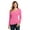 New Pink, variant on Port & Company ® Ladies Long Sleeve Fan Favorite V-Neck Tee. LPC450VLS