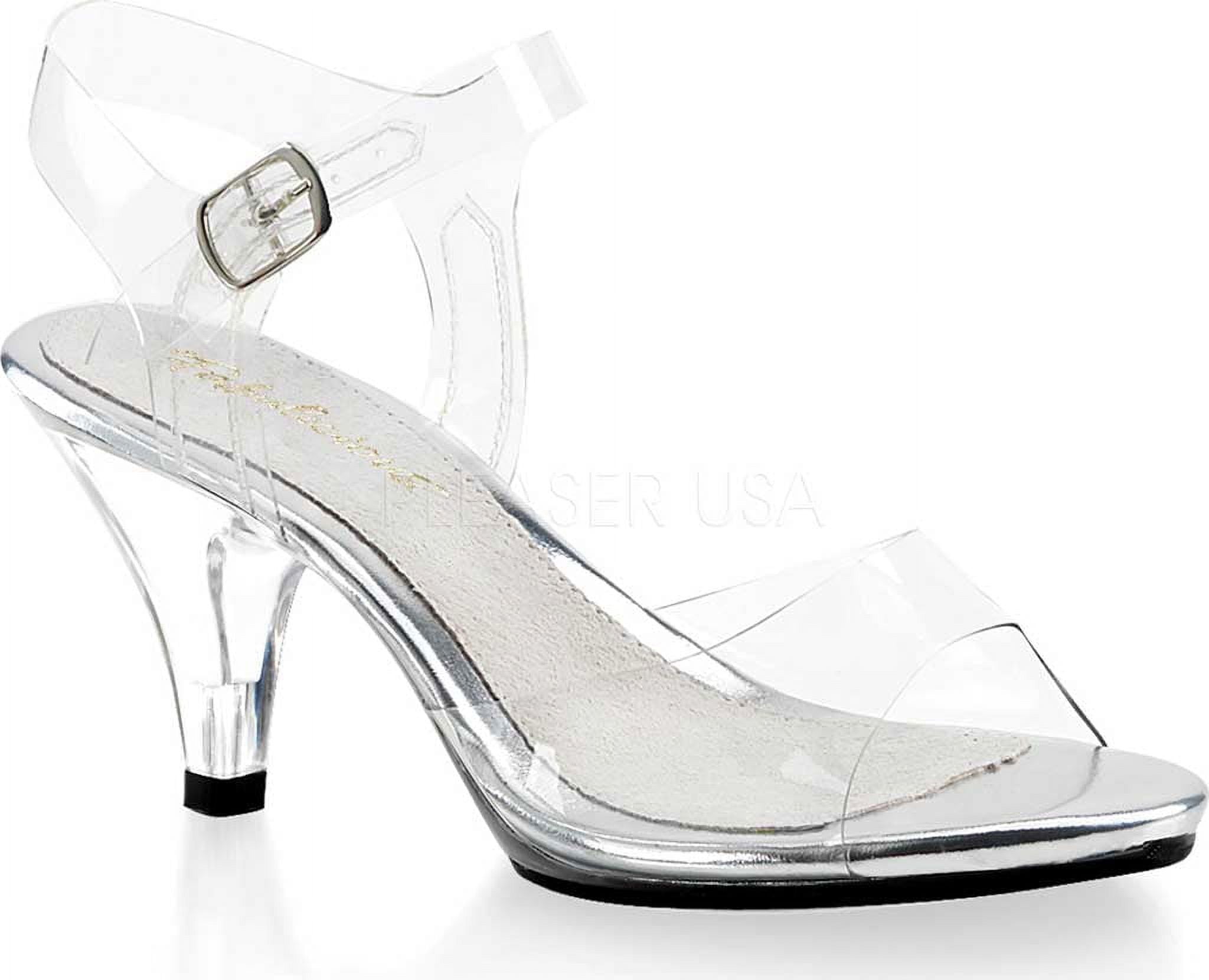 Fabulicious Women's Belle 301 Clear Slide Stiletto Heel Sandal