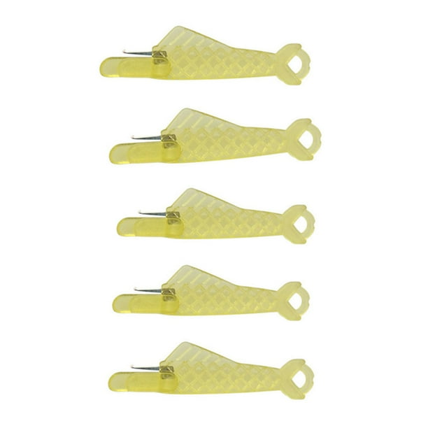 Enhebradores De Agujas Enhebrador de aguja automático tipo pez, 3 uds., insertador de aguja rápido de plástico (amarillo) Likrtyny Para estrenar