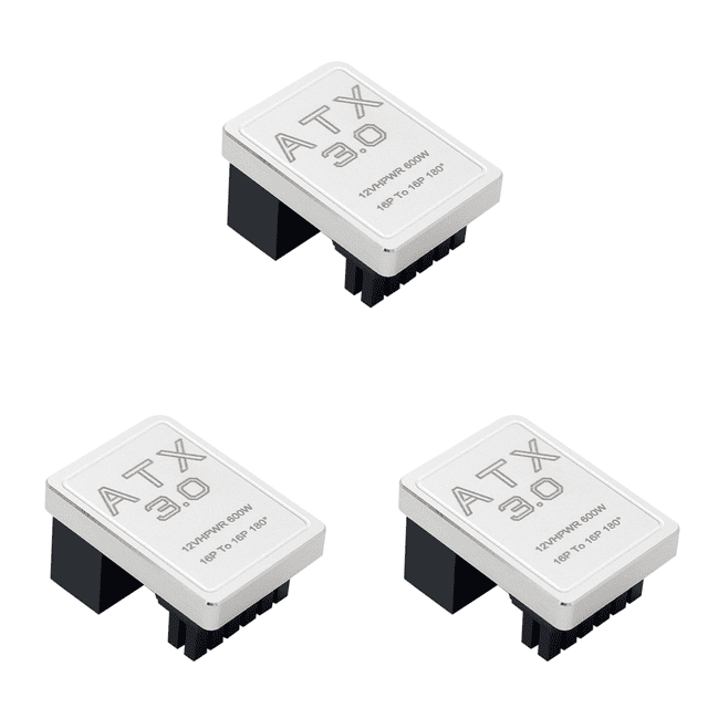 Placa adaptadora de corriente a 600W para tarjeta gráfica PCIe5.0 (A) Plata