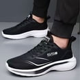 thumbnail image 2 of GrmtClth Unisex Lightweight Knit Athletic Shoes Lace Up Shock Absorption Anti Slip Thick Bottom Casual Gym Jogging Sneakers, 2 of 7