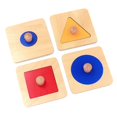 thumbnail image 2 of Bloques de apilamiento y clasificación de formas geométricas, rompecabezas, juguetes Montessori para niños en edad preescolar Estilo B, 2 of 8