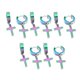 thumbnail image 1 of Qarigey 5 pares de pendientes cruzados pendientes de gota exquisitos Clip de oreja para fiestas de Navidad Día de San Valentín fiestas de Ropa, zapatos y accesorios Miscelánea tipo 14, 1 of 6