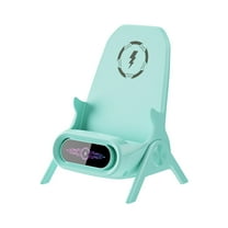 Mini Portable Charger,Magnetic Wireless Charger,2025 Upgrade Mini Chair Wireless Fast Charger Multifunctional Phone Holder, 3 in 1 Wireless Charger Station Phone Stand 15W Fast Charger,Green