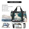 thumbnail image 5 of Rocae Tropical Parrot Floral Artwork Print Hand Travel Bag Travel Duffel Bag and Fitness Bag, Women's Waterproof Weekend Tote, Men's Travel and Fitness Essentials, 5 of 7