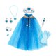 thumbnail image 2 of Conjunto de disfraz de princesa jinwen Disfraz de princesa infantil para niñas Azul, 2 of 8