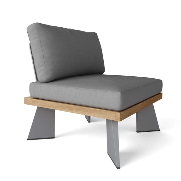 Anderson Teak DS-821 31.5 x 33 x 30 in. Oxford Platform 1-Seater Sofa, Grey